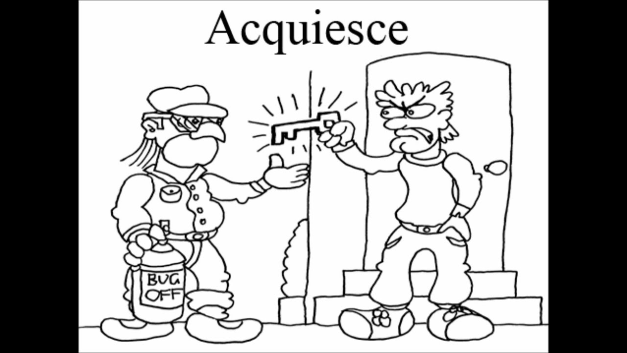 acquiesce (in/to sth)
