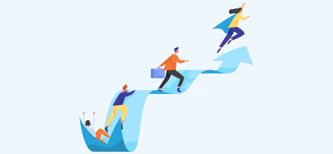 pursue a career in sth/doing sth