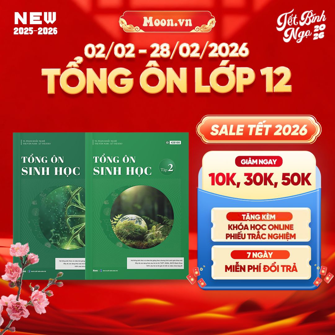 [2025 - 2026] Combo Tổng Ôn Sinh Học Tập 1, Tập 2
