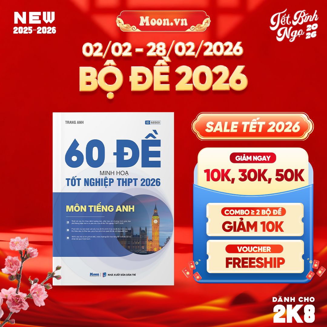 [2025-2026] 60 Đề Minh Họa Môn Tiếng Anh TNPT 2026 