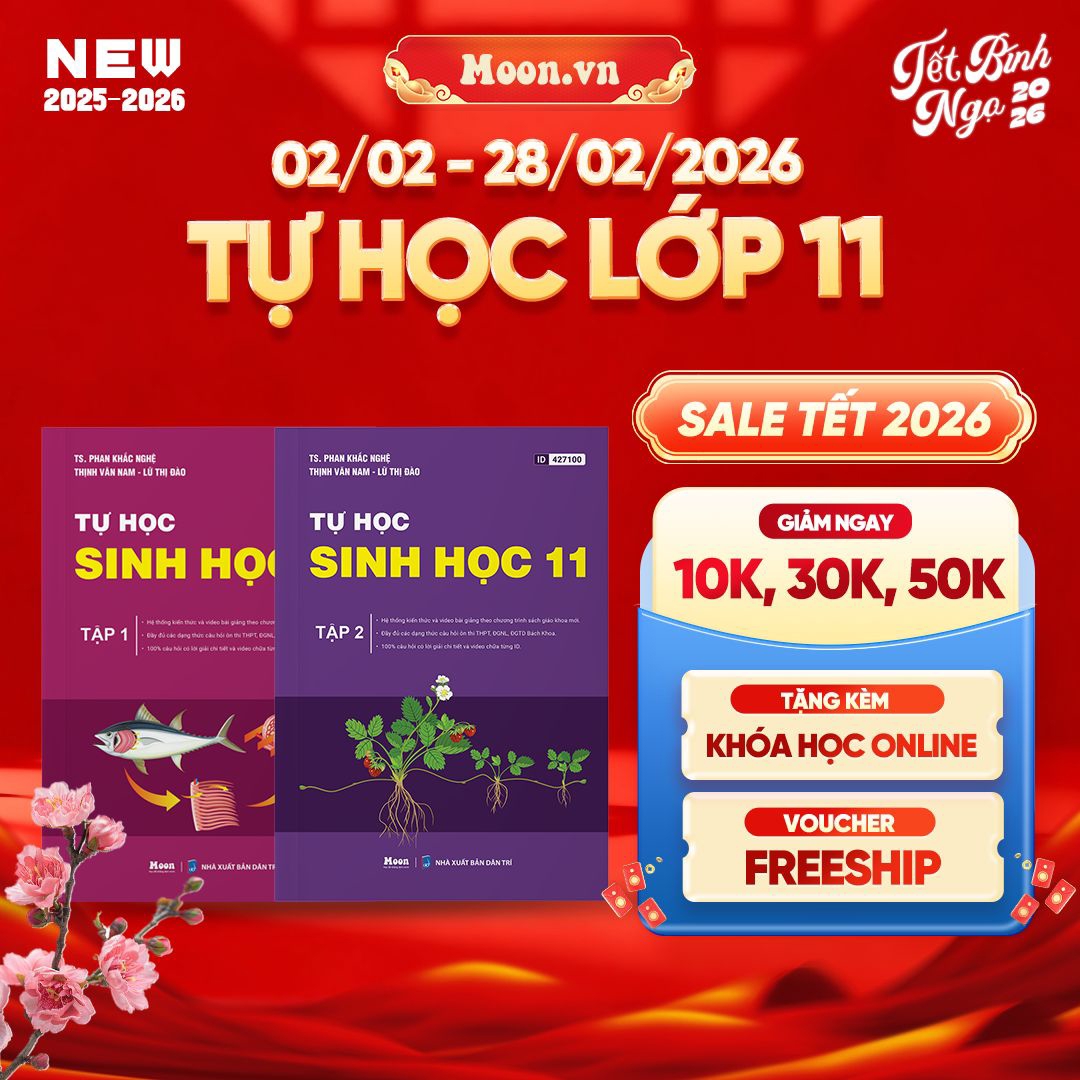 [2025-2026] Combo Tự Học Sinh Học Lớp 11 - Tập 1, Tập 2 