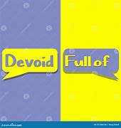 be devoid of