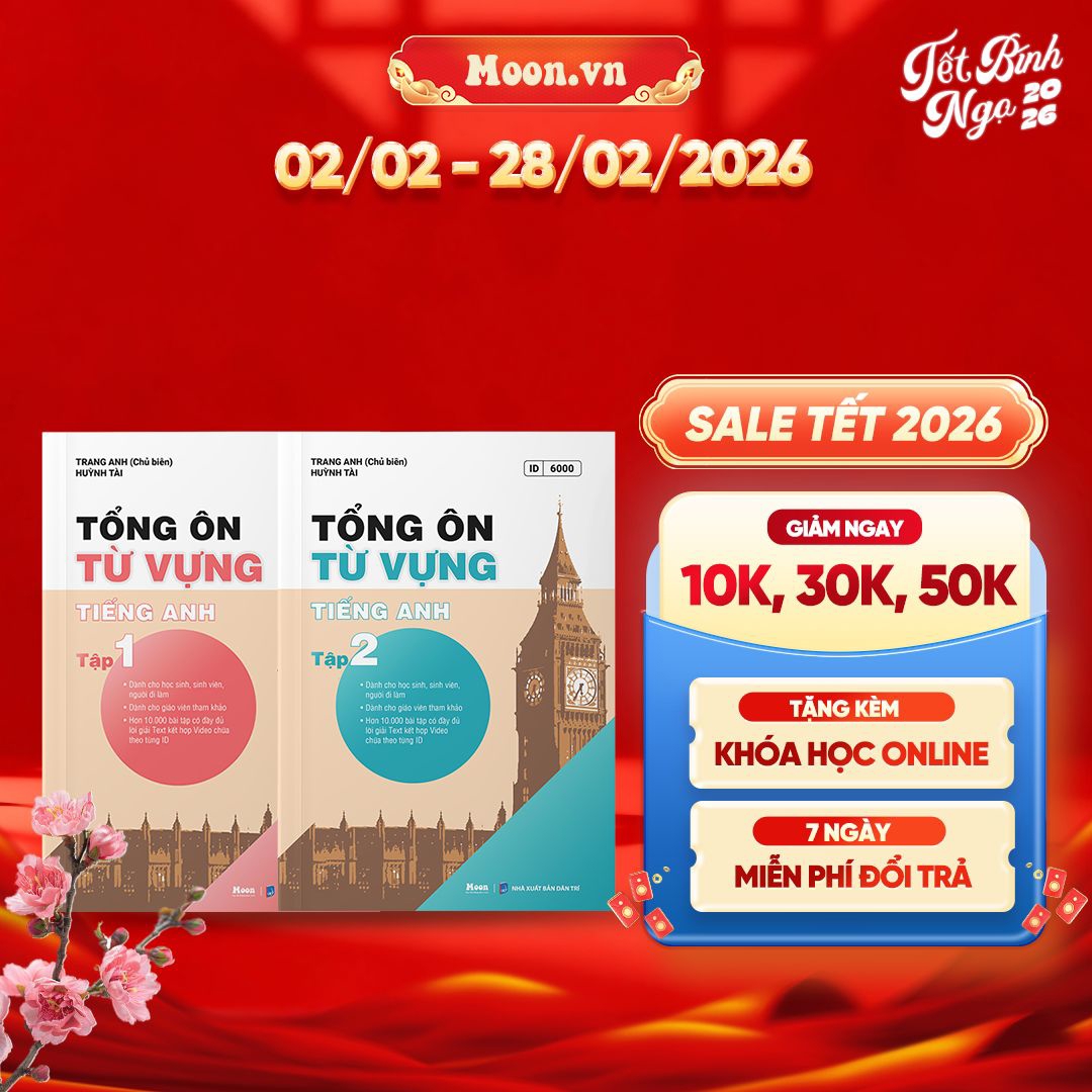 Combo Tổng Ôn Từ Vựng Tiếng Anh Tập 1, Tập 2