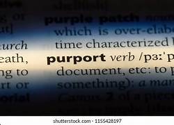 purport to do sth