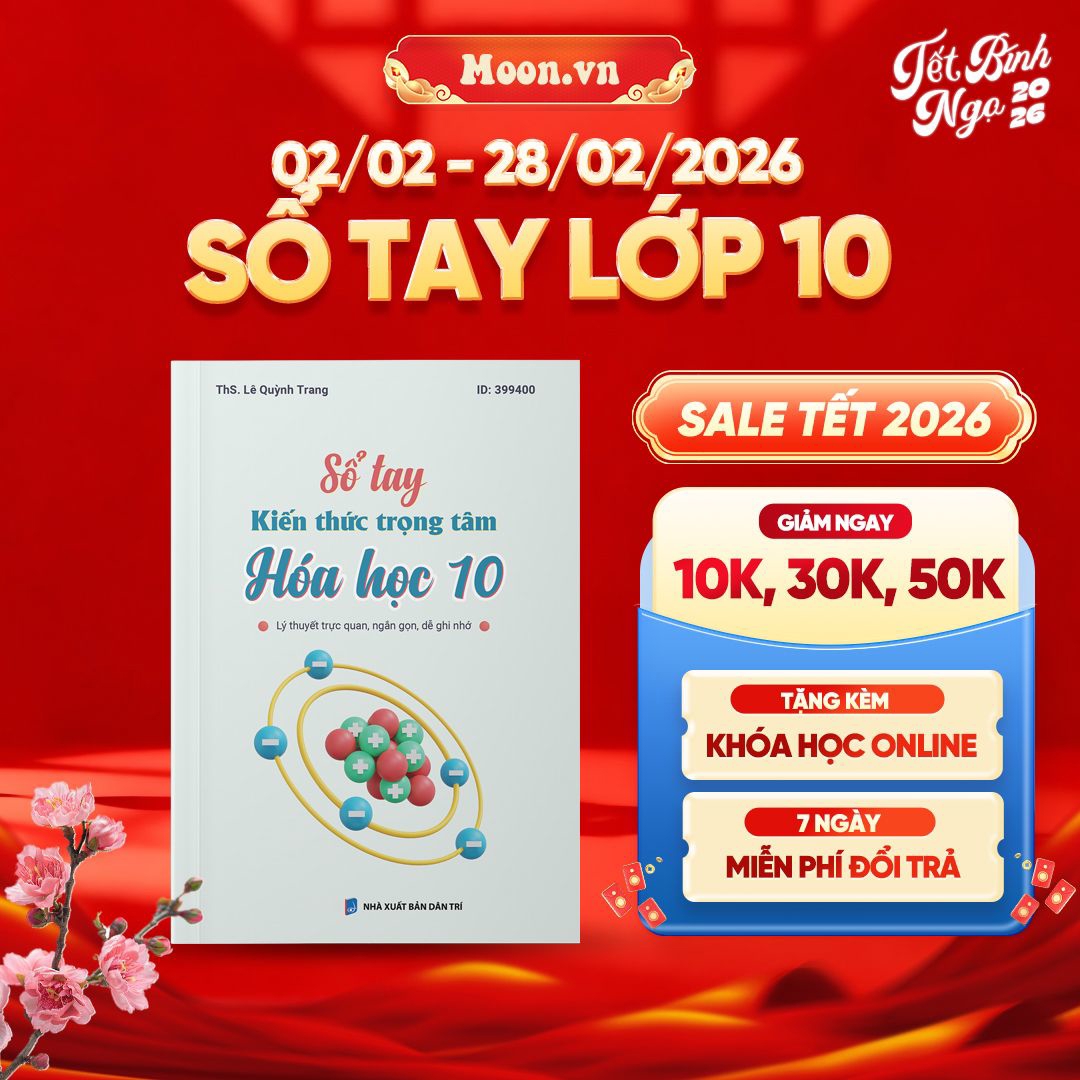 Sổ Tay Kiến Thức Trọng Tâm Hoá 10 - Tổng Hợp Lý Thuyết Hóa 10