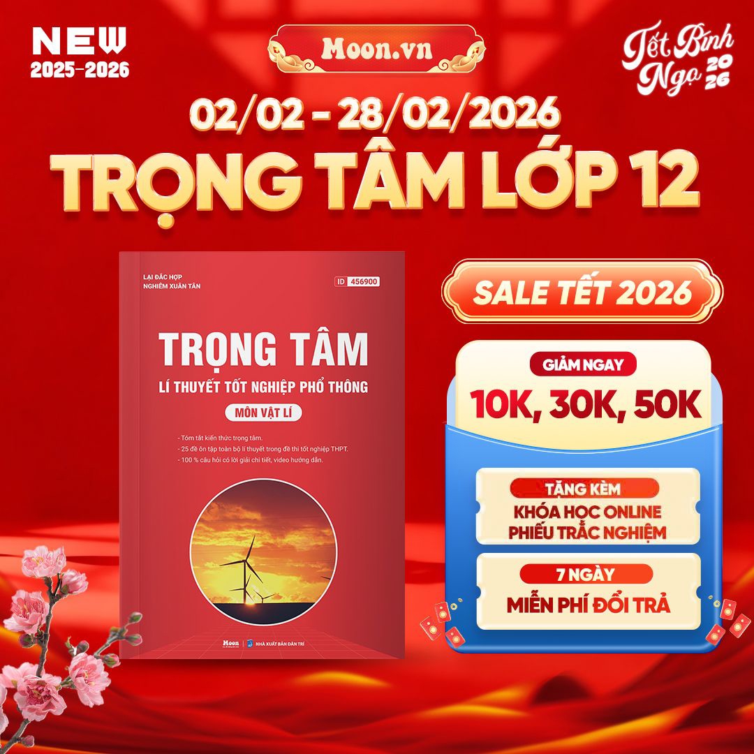 [LỚP 12 SGK MỚI] Trọng Tâm Lí Thuyết TNPT Môn Vật Lí