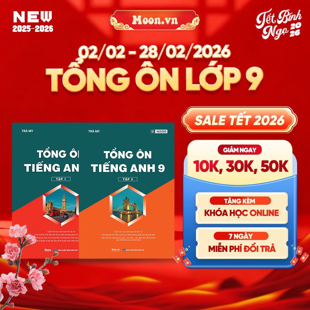 [2025-2026] Combo Tổng Ôn Tiếng Anh 9 Tập 1, Tập 2