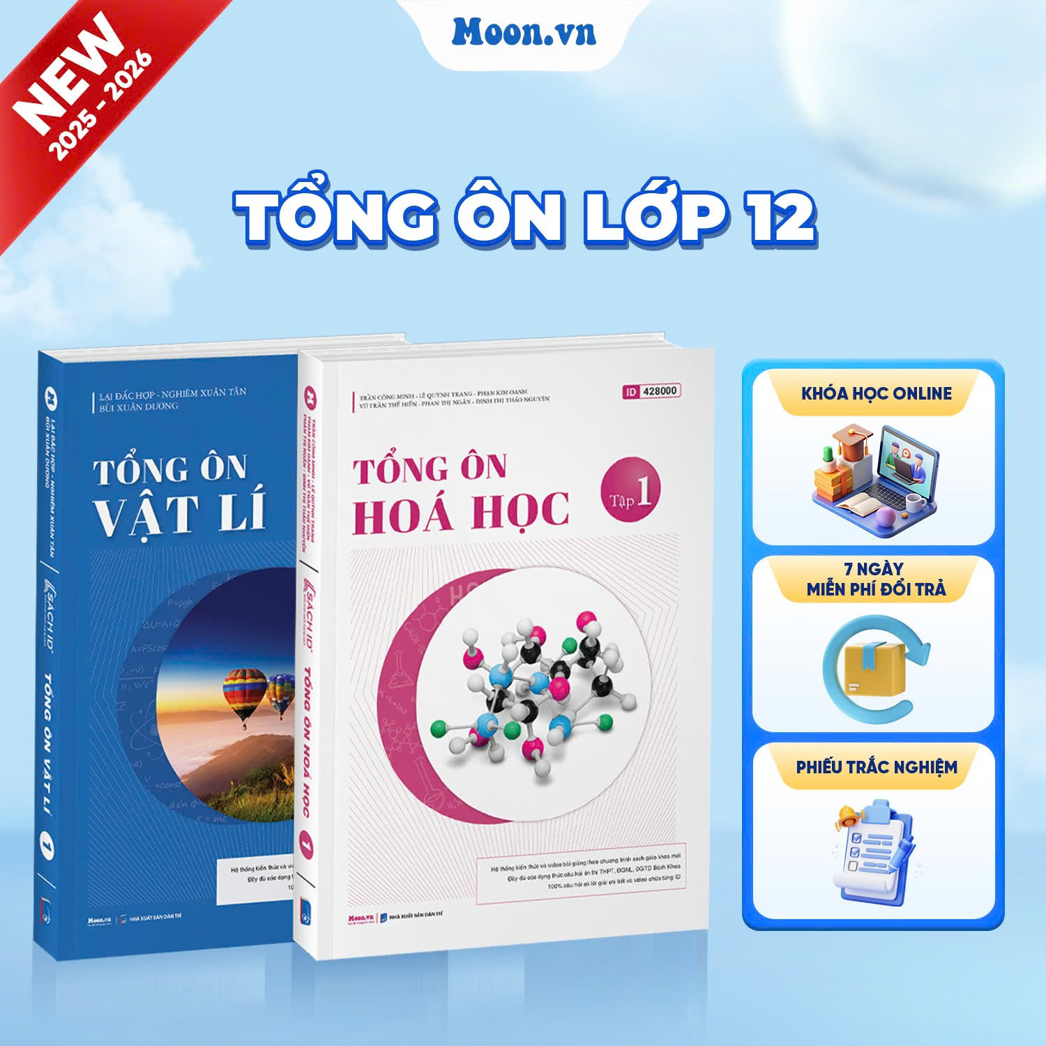 [2025-2026] Combo Tổng Ôn Vật Lí Tập 1 Và Tổng Ôn Hóa Học Tập 1