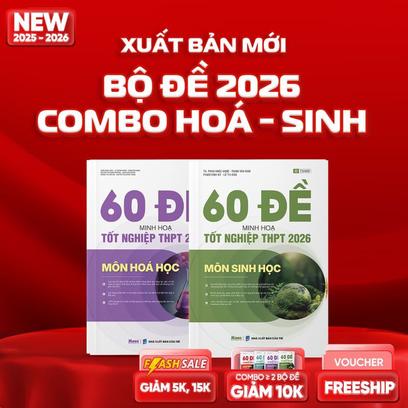 Combo Hóa - Sinh  Bộ Đề Minh Họa 2026