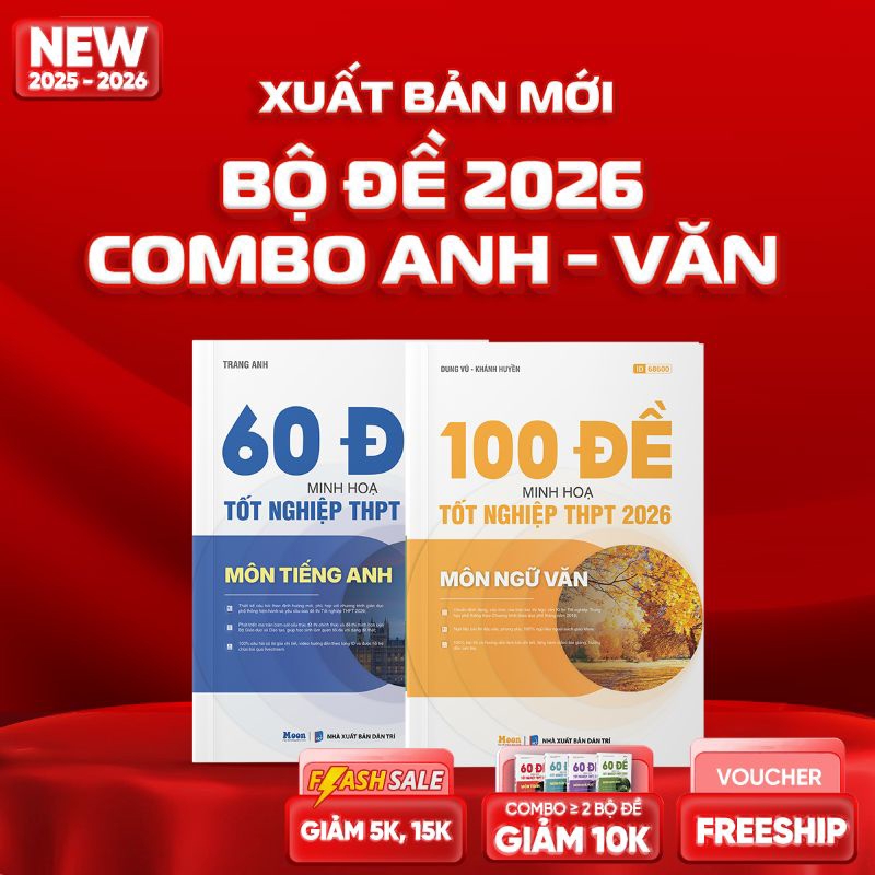 Combo Anh - Văn Bộ Đề Minh Họa 2026