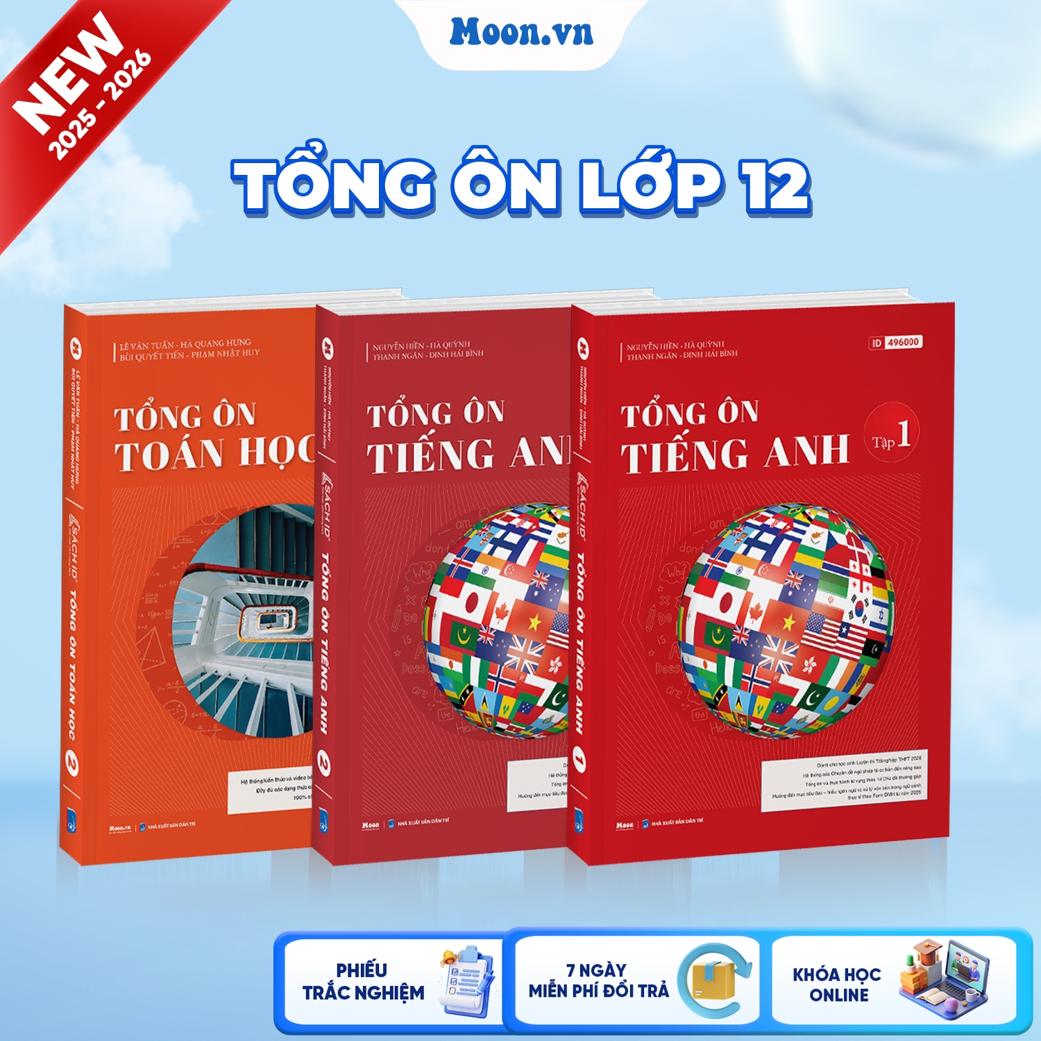 [2025-2026] Combo Tổng Ôn Toán - Tiếng Anh 12 Tập 2