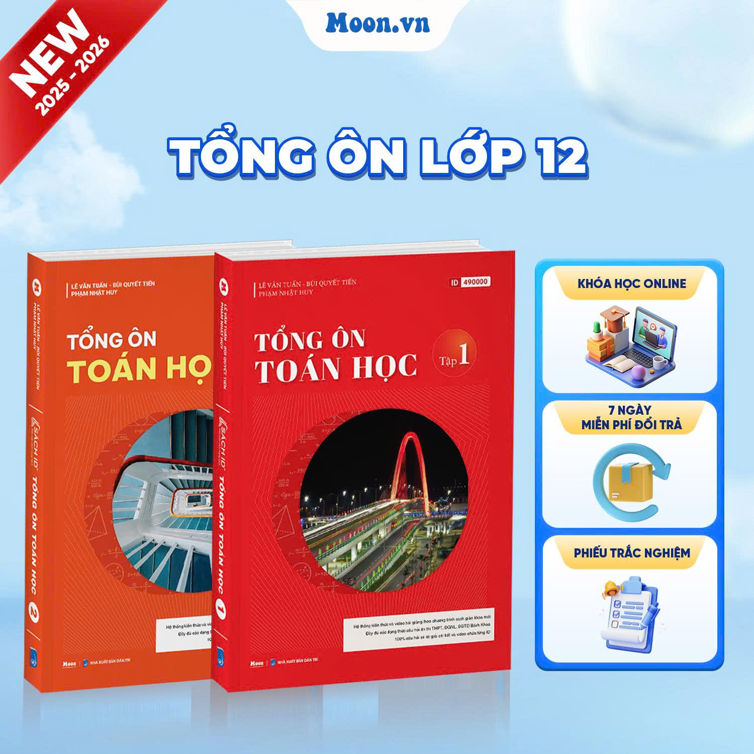 [2025-2026] Combo Tổng Ôn Toán Học 12 Tập 1, Tập 2