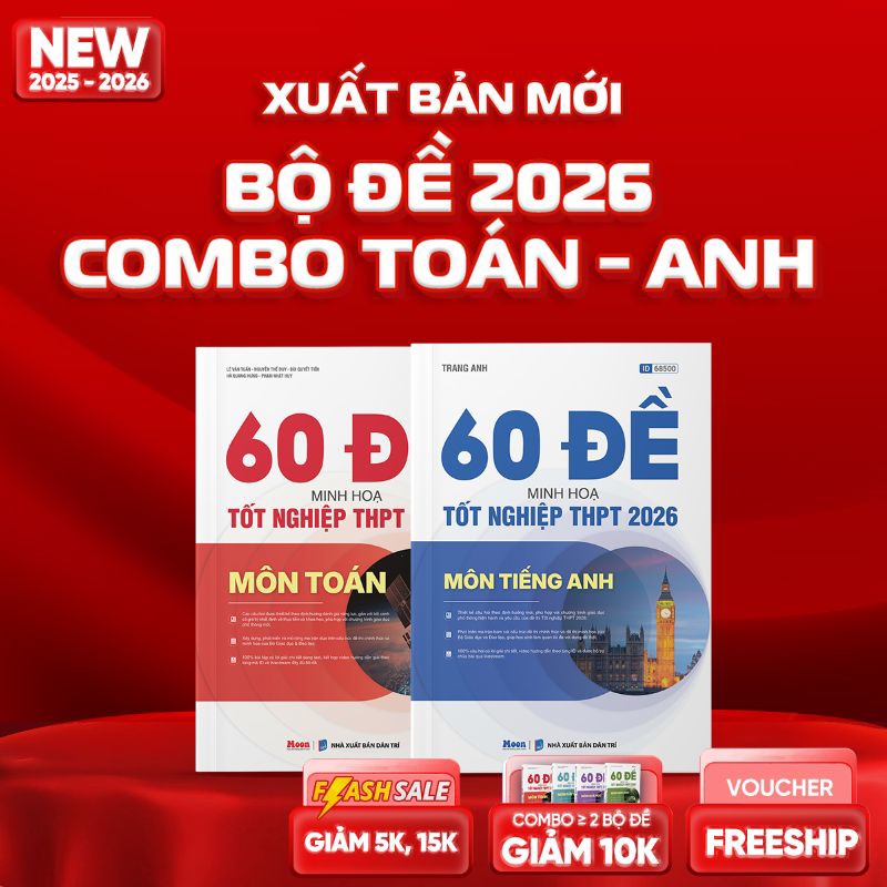Combo Toán - Anh  Bộ Đề Minh Họa 2026