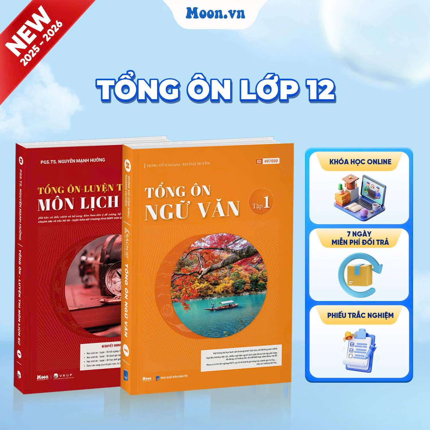 [2025-2026] Combo Tổng Ôn Ngữ Văn Và Tổng Ôn Lịch Sử Tập 1