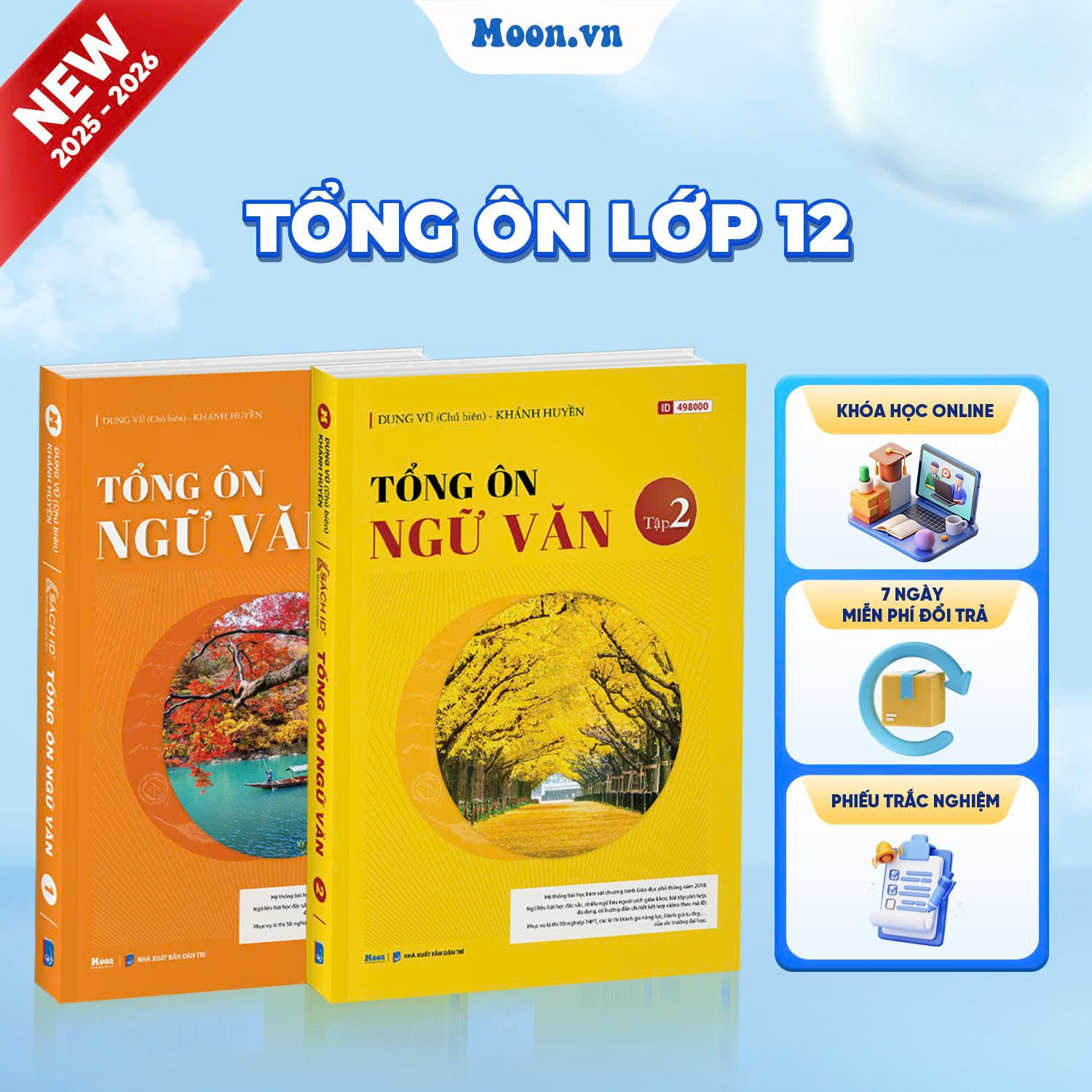 [2025-2026] Combo Tổng Ôn Ngữ Văn 12 Tập 1, Tập 2