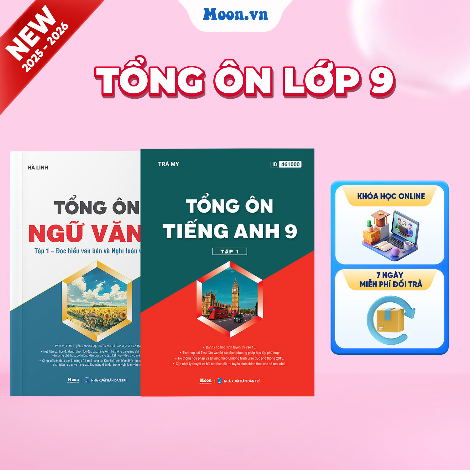 [2025-2026]Combo Tổng Ôn Ngữ Văn Đọc hiểu văn bản và Nghị luận văn học Và Tiếng Anh Lớp 9 Tập 1