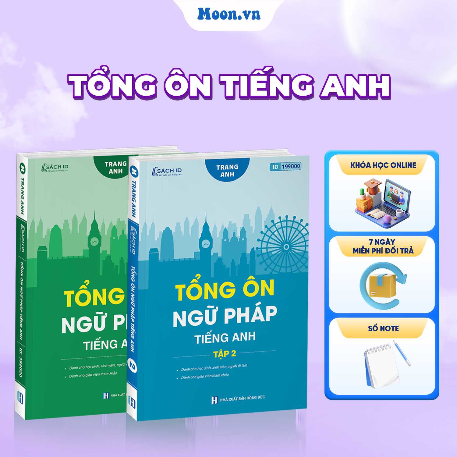 Combo Tổng Ôn Ngữ Pháp Tiếng Anh - Tập 1, Tập 2 - Bản Đặc Biệt
