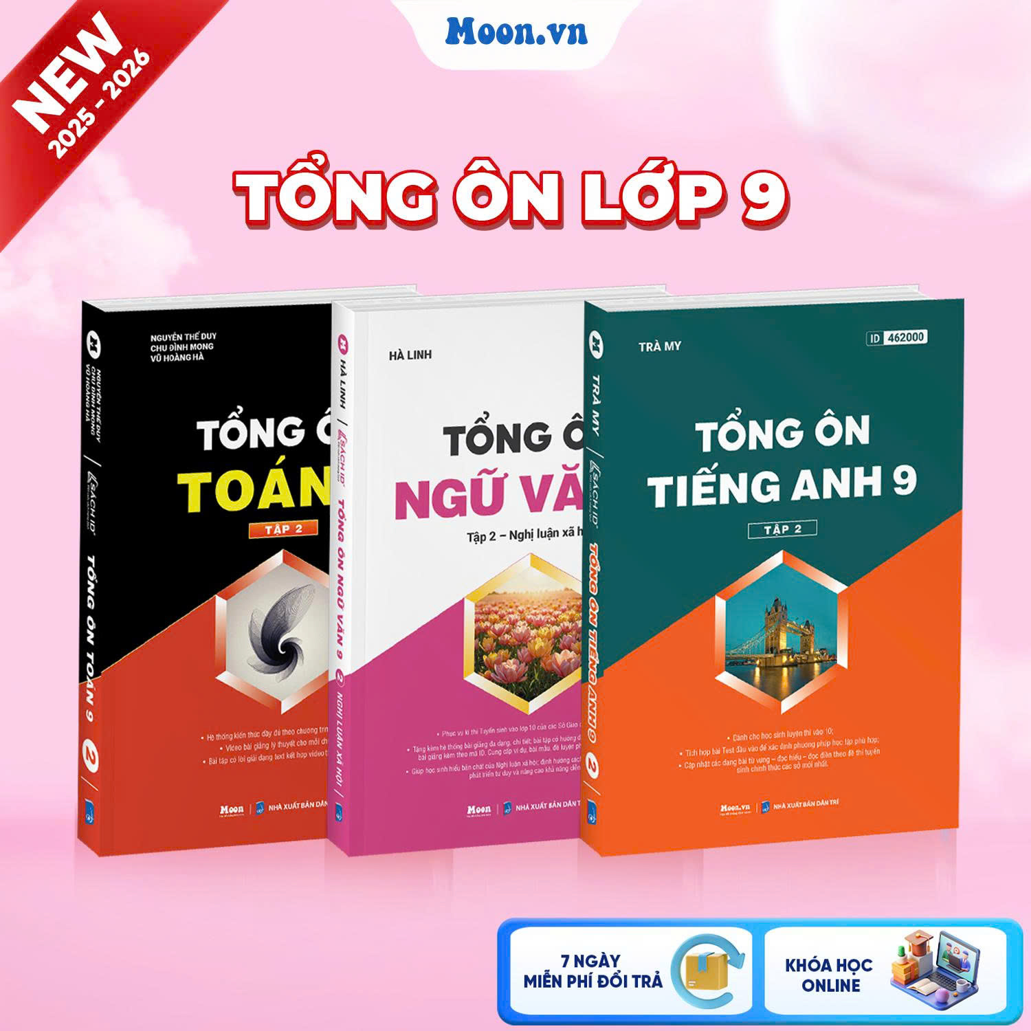 [2025-2026] Combo Tổng Ôn Toán - Văn - Tiếng Anh Lớp 9 Tập 2