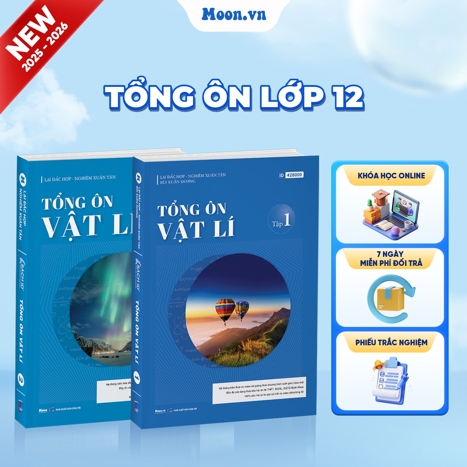 [2025-2026] Combo Tổng Ôn Vật Lí Tập 1, Tập 2 