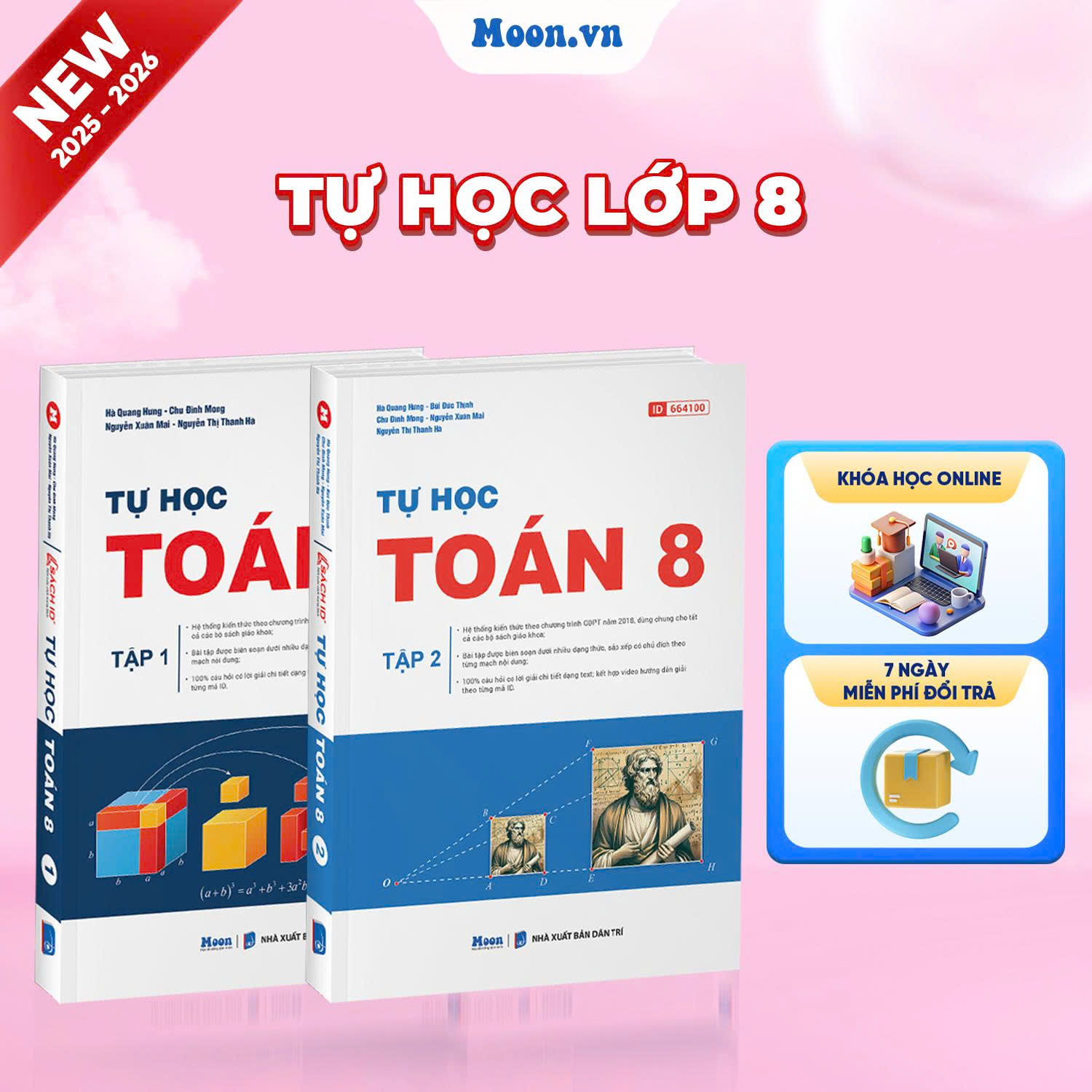 [2025-2026] Combo Tổng Ôn Toán Học 8 Tập 1, Tập 2