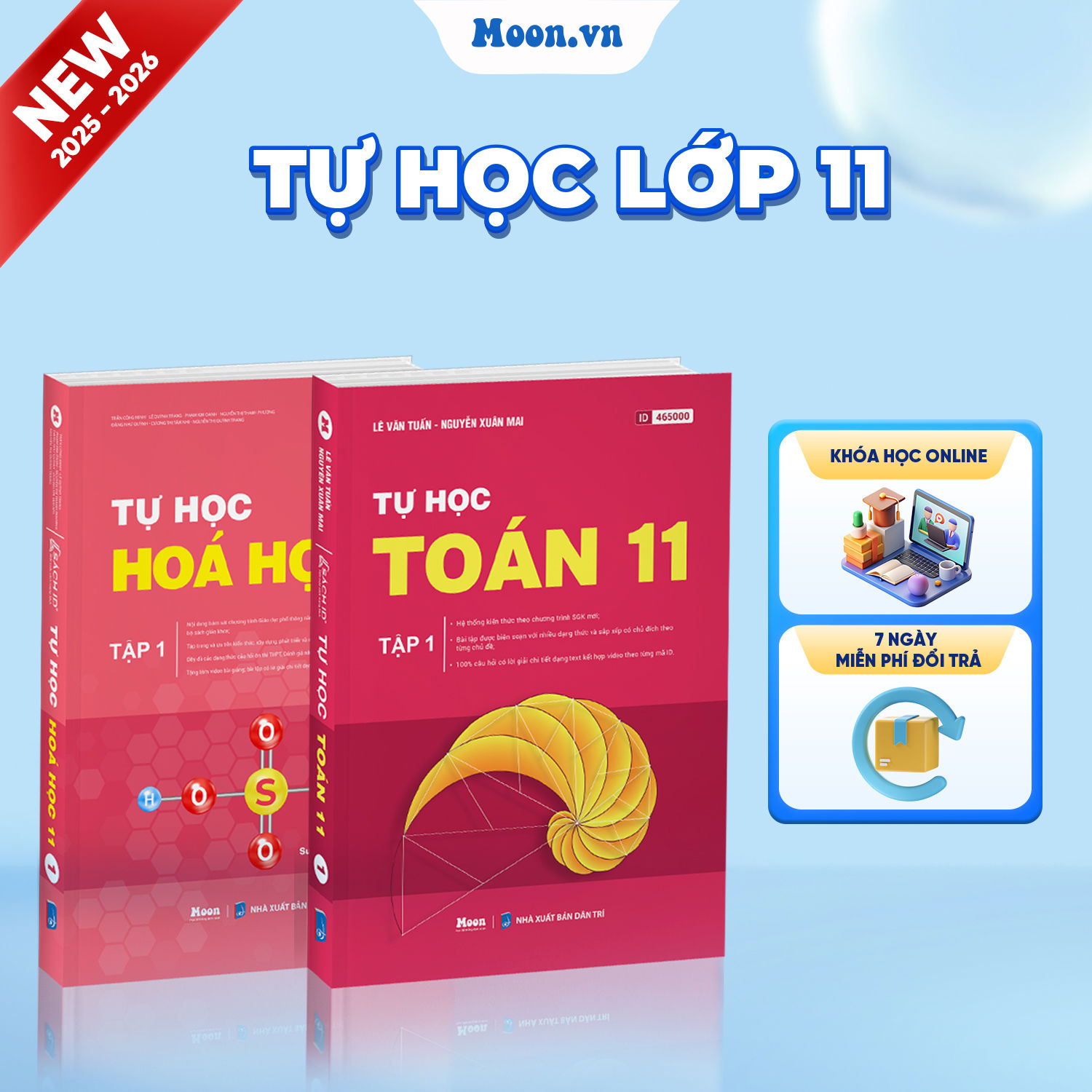 [2025-2026] Combo Tự Học Toán Hóa Lớp 11 Tập 1