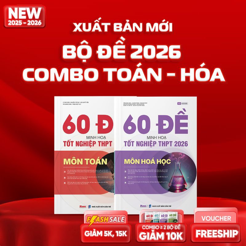 Combo Toán - Hóa Bộ Đề Minh Họa 2026