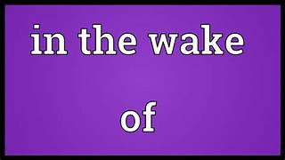 in the wake of