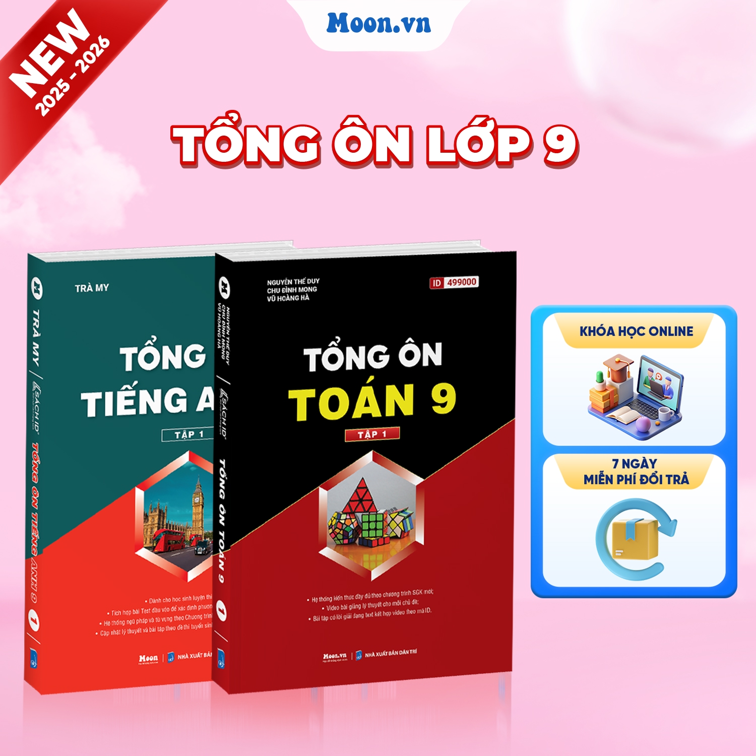 [2025-2026]Combo Tổng Ôn Toán - Tiếng Anh Lớp 9 Tập 1