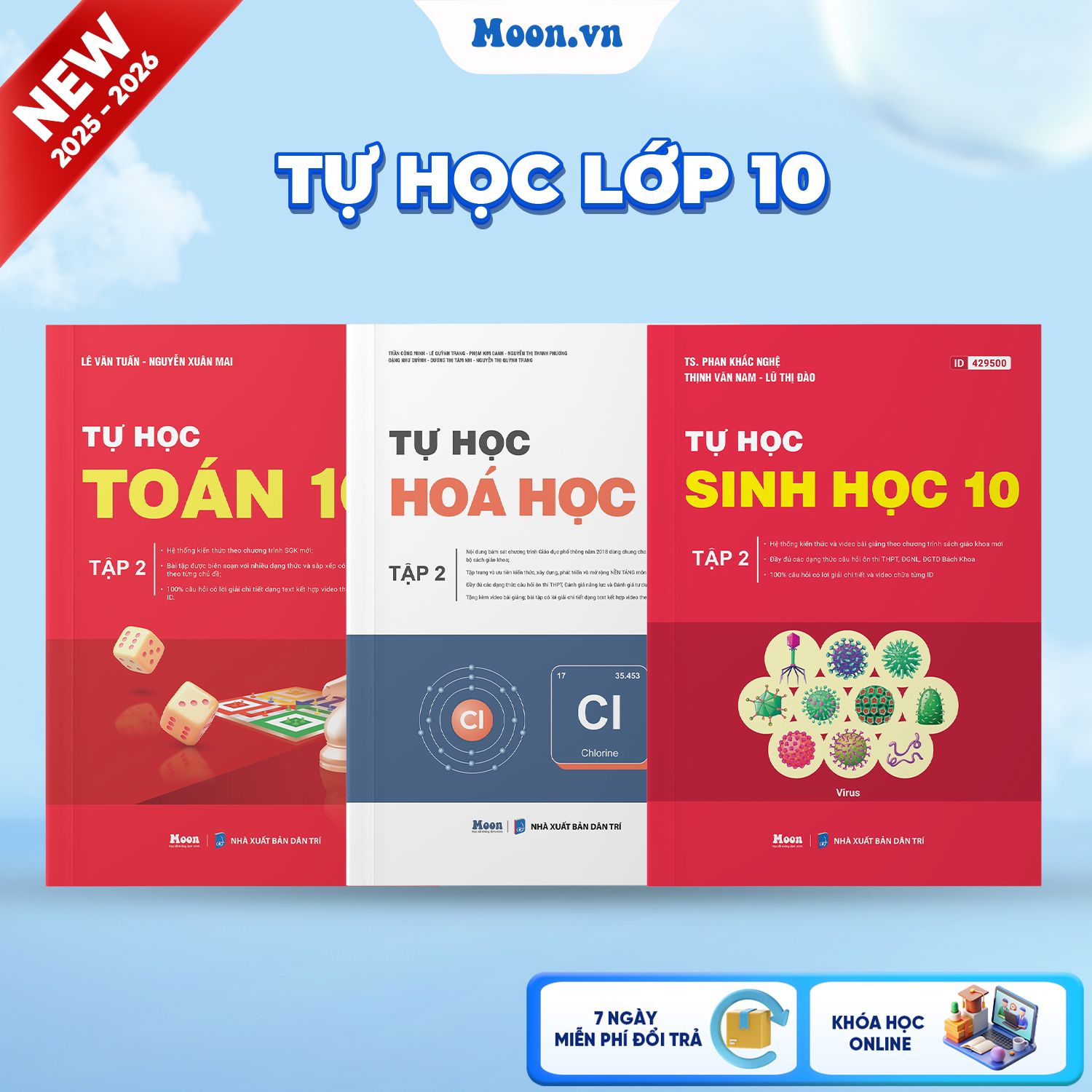 [2025-2026] Combo Tự Học Toán - Hóa học - Sinh học Lớp 10 Tập 2