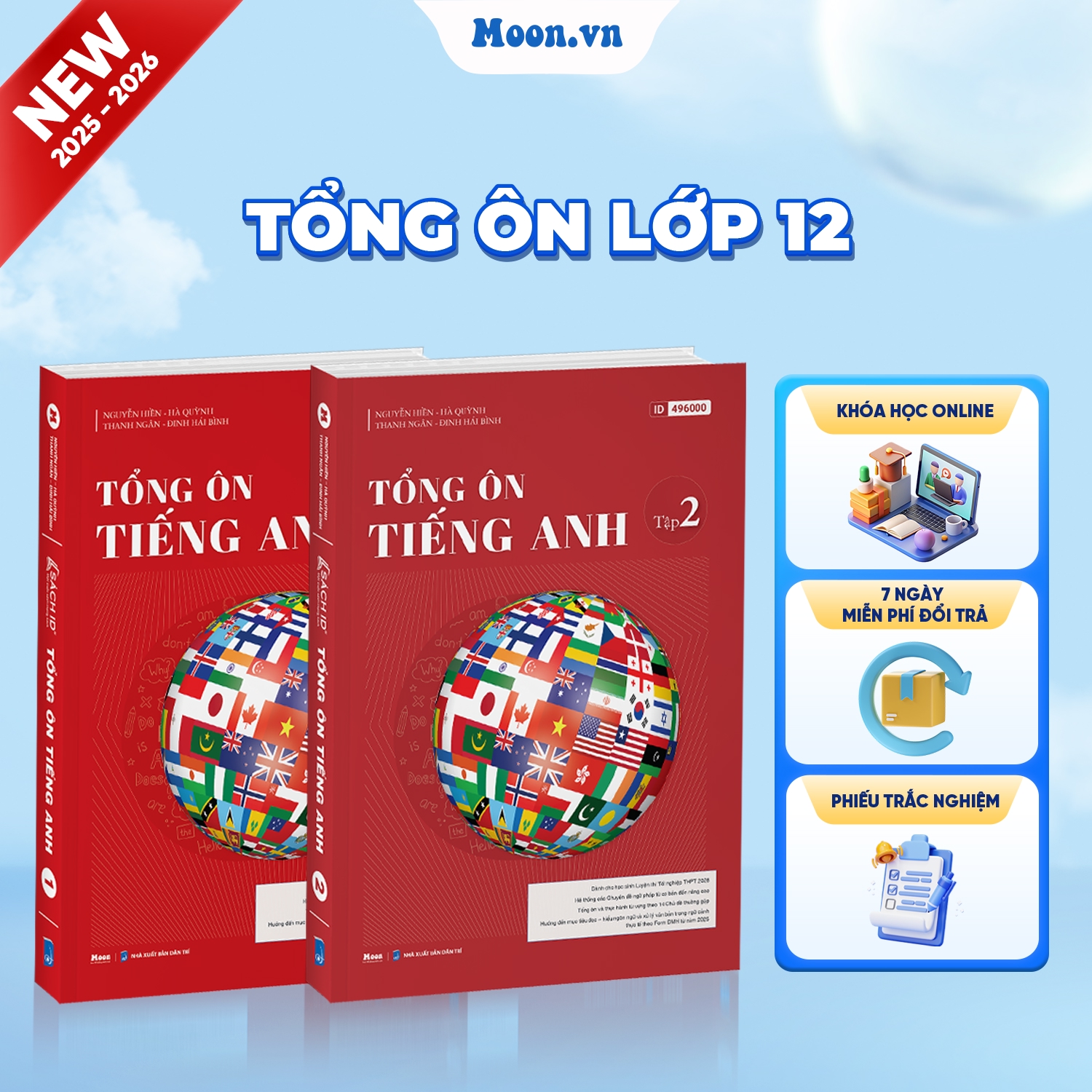 [2025-2026] Combo Tổng Ôn Tiếng Anh Tập 1-2 