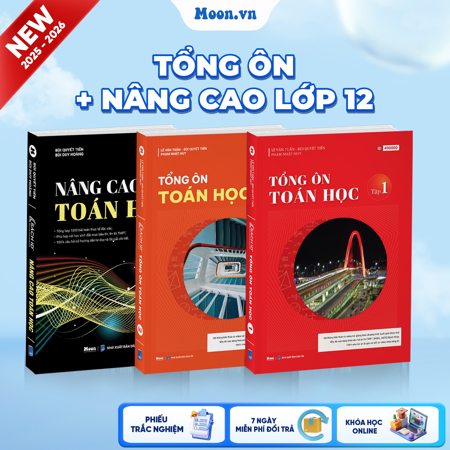 [2025-2026] Combo Tổng Ôn Toán Học Tập 1-2 và Nâng Cao Toán Học 