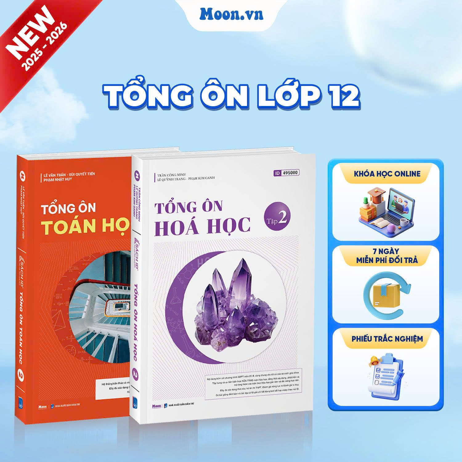 [2025 - 2026] Combo Tổng Ôn Toán Học Tập 2 Và Tổng Ôn Hóa Học Tập 2