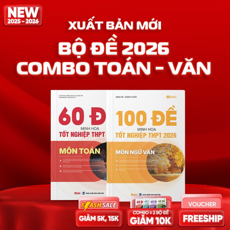 Combo Toán - Văn  Bộ Đề Minh Họa 2026