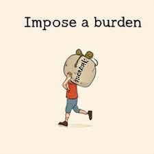 burden sb with sth