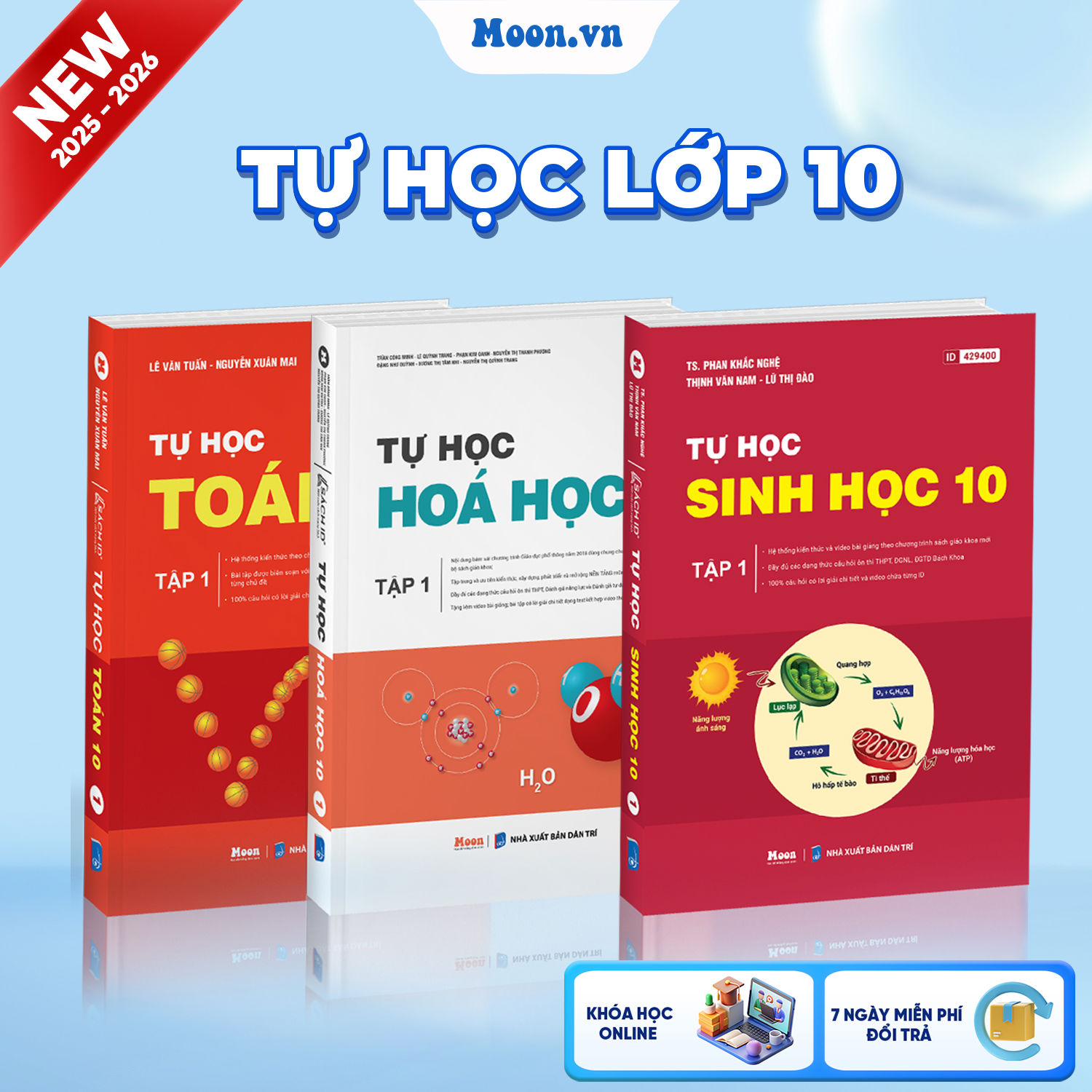 [2025-2026] Combo Tự Học Toán - Hóa - Sinh Lớp 10 Tập 1