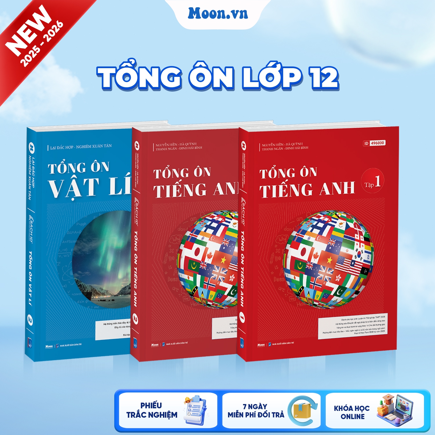 [2025-2026] Combo Tổng Ôn Vật Lí - Tiếng Anh 12 Tập 2
