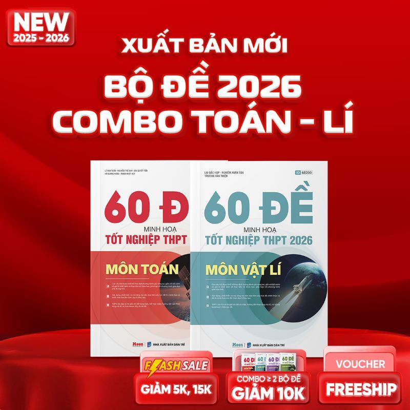 Combo Toán - Lí  Bộ Đề Minh Họa 2026