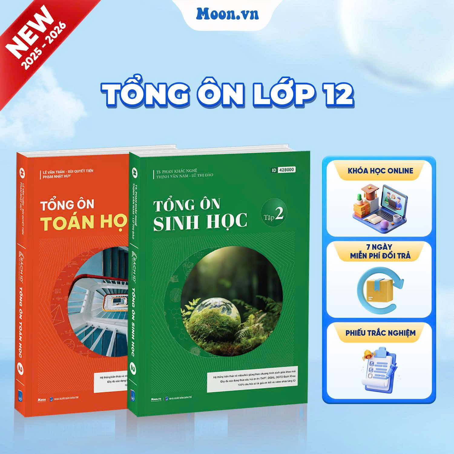 [2025-2026] Combo Tổng Ôn Sinh Học Tập 2 Và Tổng Ôn Toán Học Tập 2