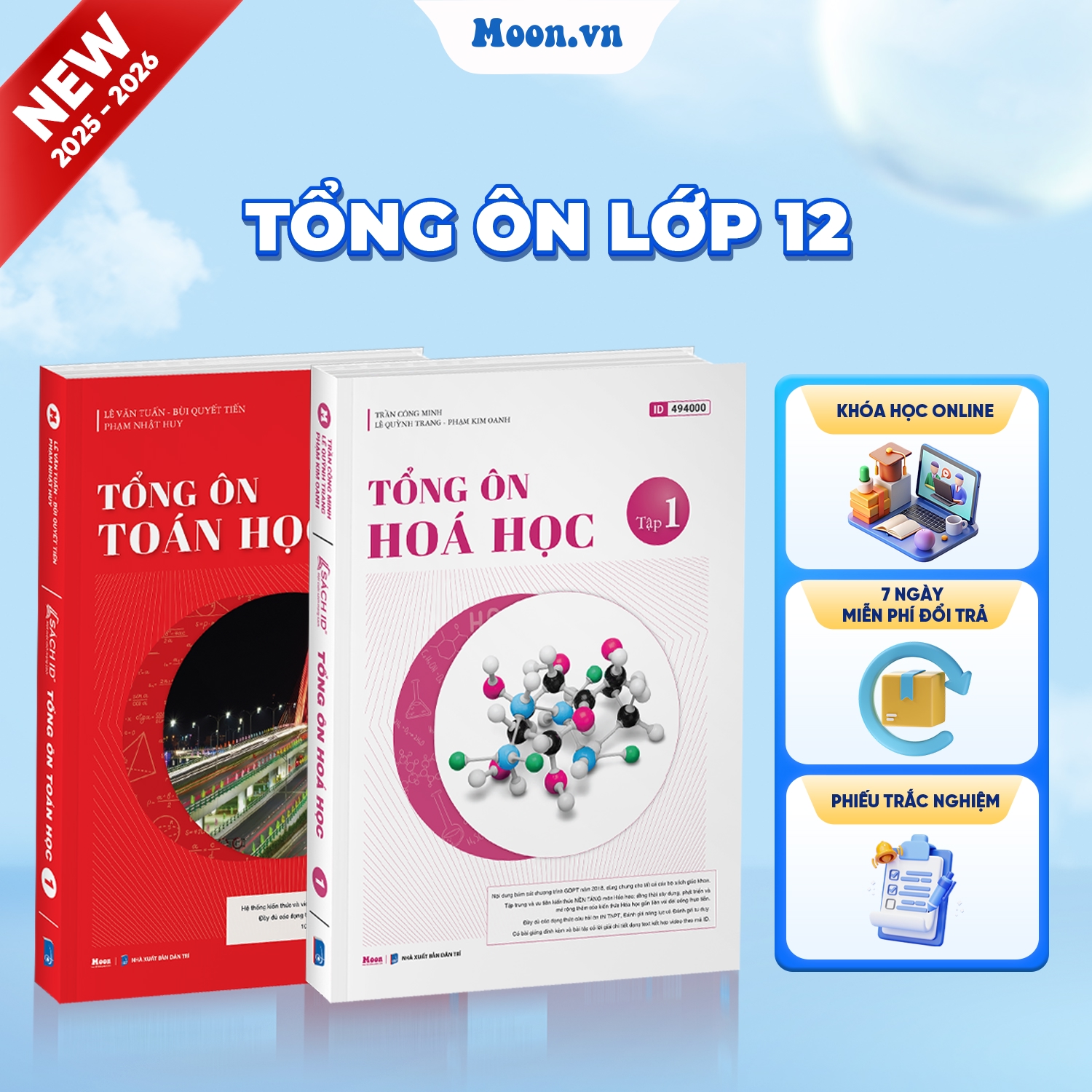 [2025 - 2026] Combo Tổng Ôn Toán Học Tập 1 Và Tổng Ôn Hóa Học Tập 1
