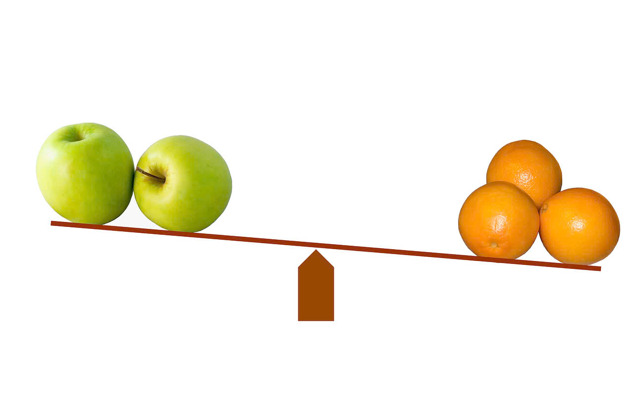 compared to