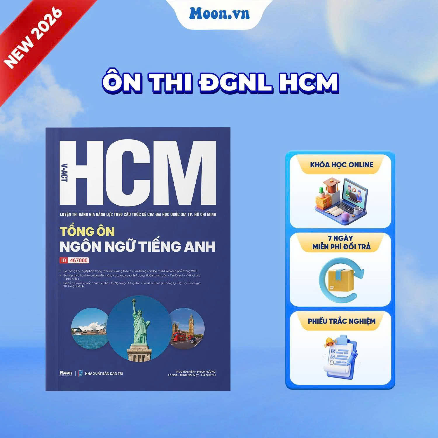 [2026-2027] HCM - VACT Luyện thi Đánh giá năng lực Đại học Quốc gia TP. Hồ Chí Minh - Tổng ôn Ngôn ngữ Tiếng Anh