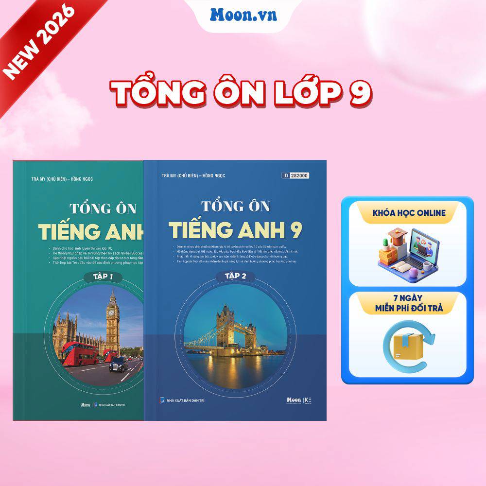 [2026-2027] Combo Tổng Ôn Tiếng Anh 9 Tập 1, Tập 2