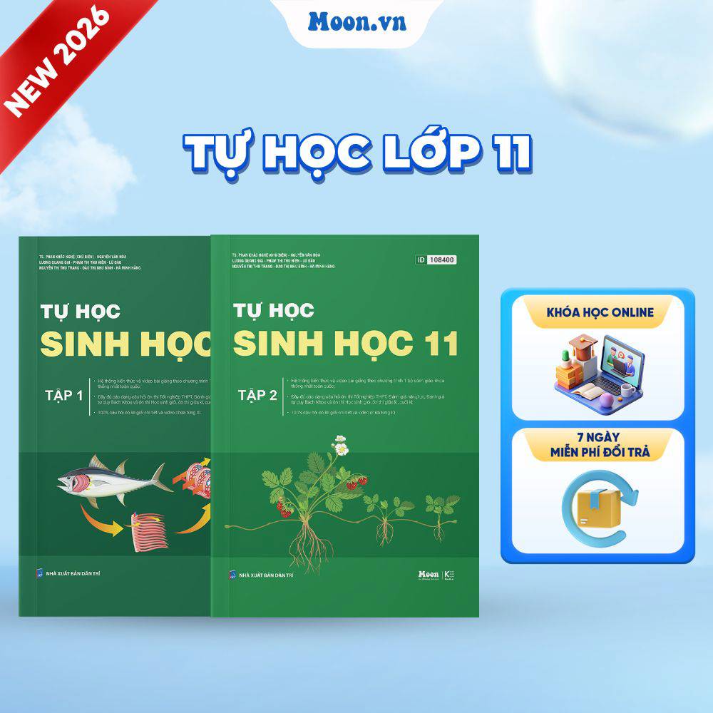[2026-2027] Combo Tự Học Sinh Học Lớp 11 - Tập 1, Tập 2 