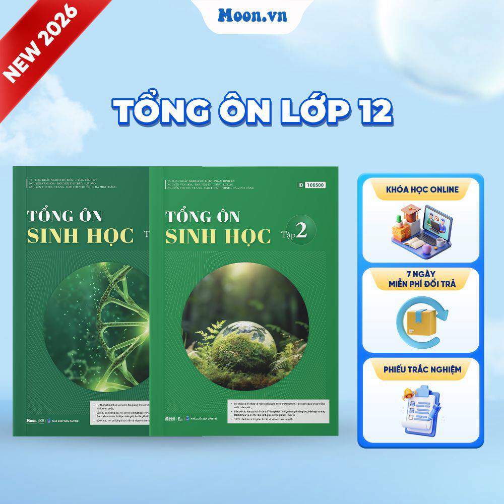 [2026-2027] Combo Tổng ôn Sinh học Tập 1 Tập 2