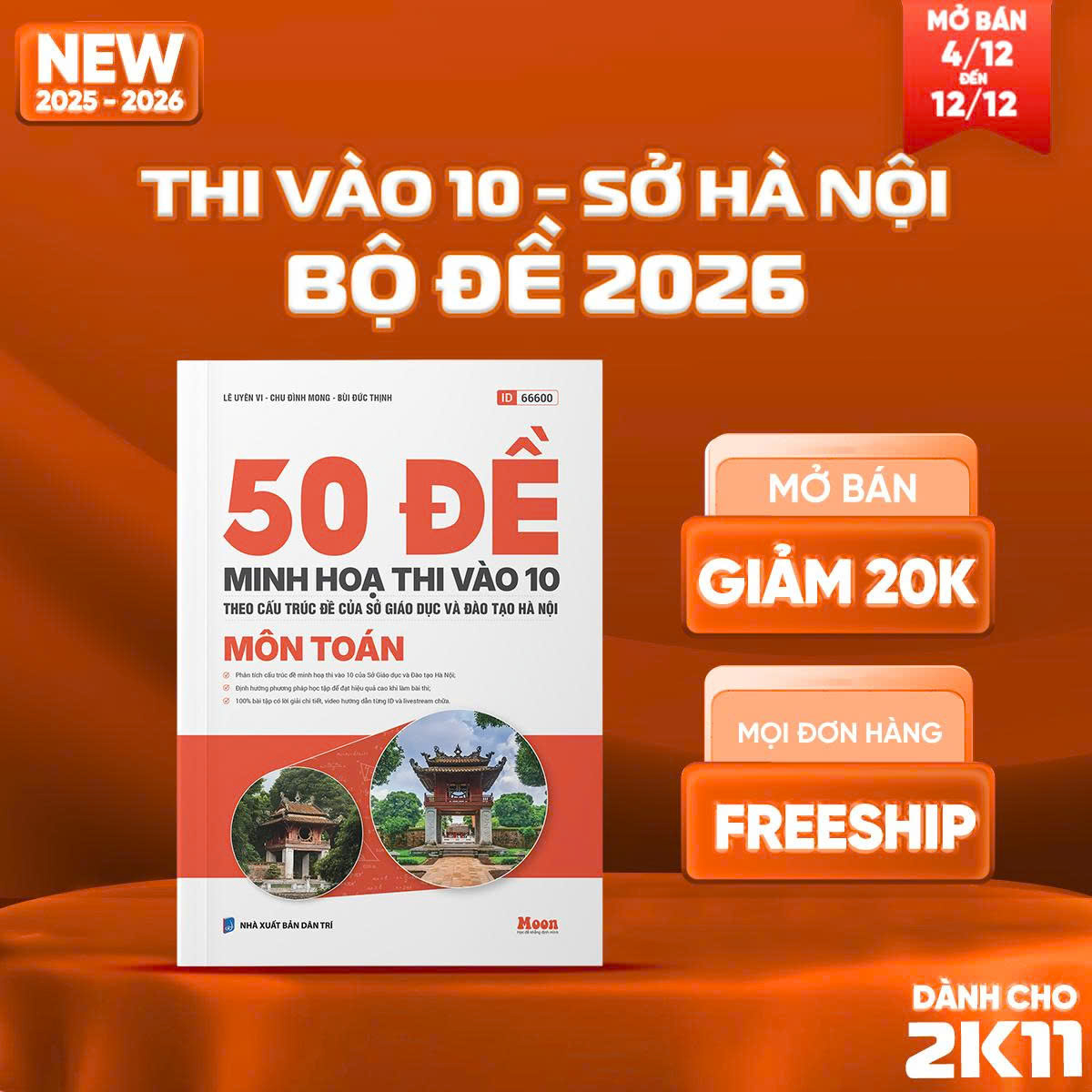  [2025-2026] 50 đề minh họa thi vào 10 môn Toán - Theo cấu trúc đề của Sở Giáo dục và Đào tạo Hà Nội