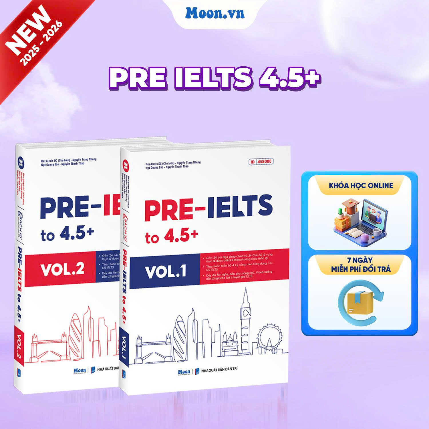 Combo PRE-IELTS to 4.5+ Vol. 1, Vol 2 - Premium