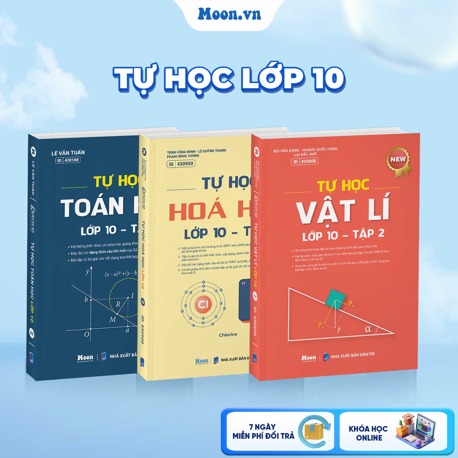 Combo Tự Học Toán Lí Hóa 10 - Tập 2 - Ôn Thi Tốt Nghiệp THPT, ĐGNL, ĐGTD 2025