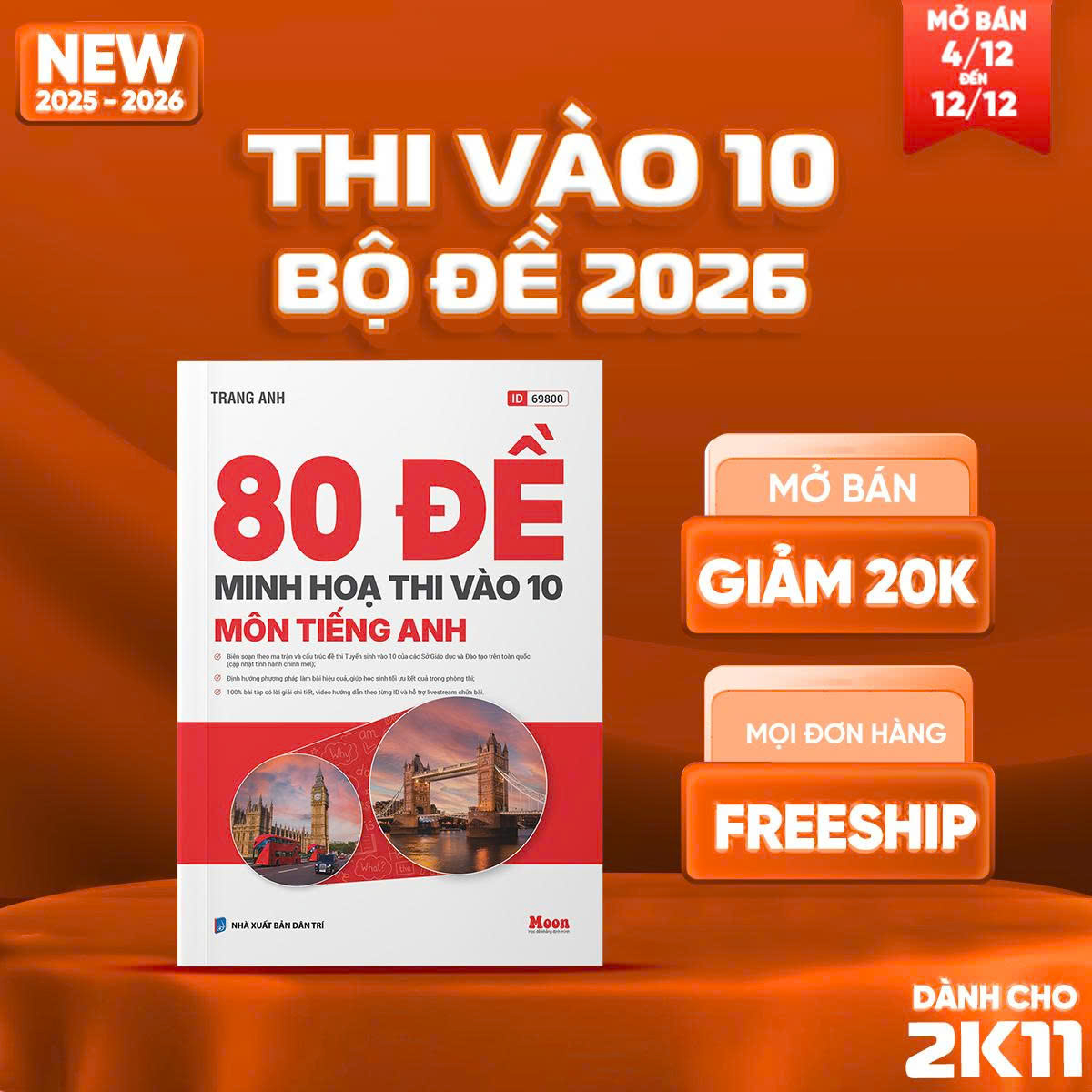 [2025-2026] 80 đề minh họa thi vào 10 môn Tiếng Anh