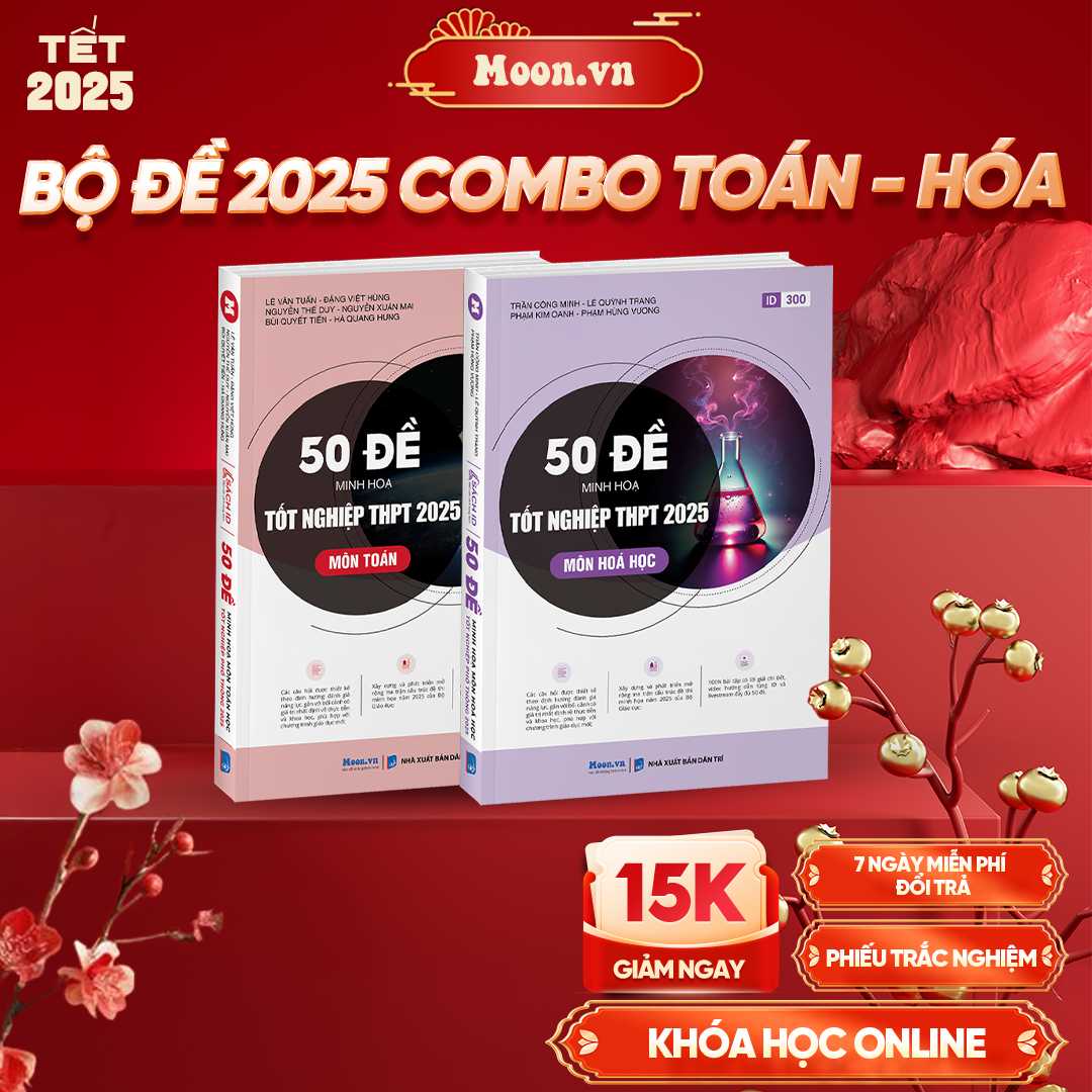 Combo Toán - Hóa Bộ Đề Minh Họa 2025 