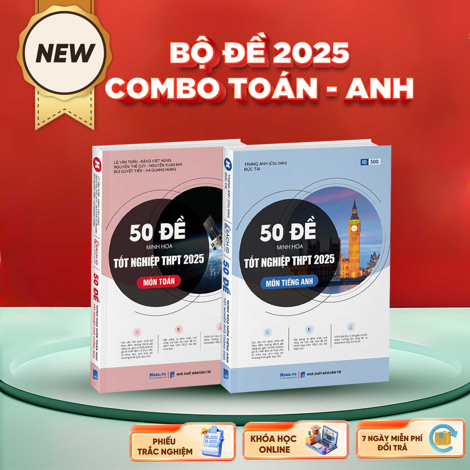 Combo Toán - Anh Bộ Đề Minh Họa 2025 